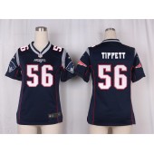 Women Nike New England Patriots #56 Andre Tippett Game Navy Blue Team Color NFL Jersey