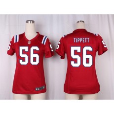 Women Nike New England Patriots #56 Andre Tippett Game Red Alternate NFL Jersey