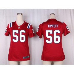 Women Nike New England Patriots #56 Andre Tippett Game Red Alternate NFL Jersey