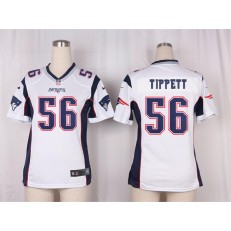 Women Nike New England Patriots #56 Andre Tippett Game White NFL Jersey