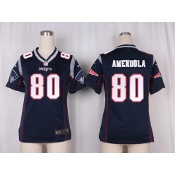 Women Nike New England Patriots #80 Danny Amendola Game Navy Blue Team Color NFL Jersey