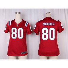 Women Nike New England Patriots #80 Danny Amendola Game Red Alternate NFL Jersey