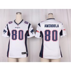 Women Nike New England Patriots #80 Danny Amendola Game White NFL Jersey