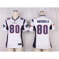 Women Nike New England Patriots #80 Danny Amendola Game White NFL Jersey