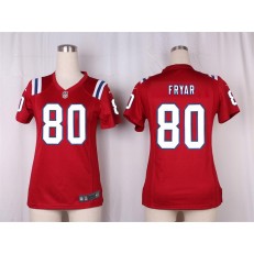 Women Nike New England Patriots #80 Irving Fryar Game Red Alternate NFL Jersey