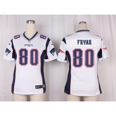 Women Nike New England Patriots #80 Irving Fryar Game White NFL Jersey