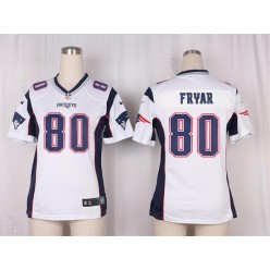 Women Nike New England Patriots #80 Irving Fryar Game White NFL Jersey