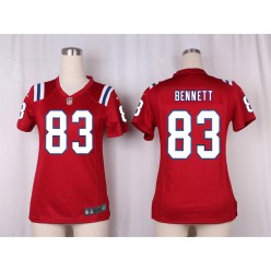 Women Nike New England Patriots #83 Bennet Game Red Alternate NFL Jersey