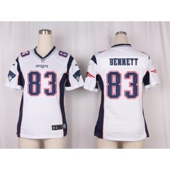 Women Nike New England Patriots #83 Bennet Game White NFL Jersey