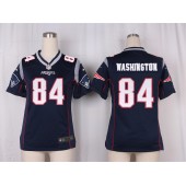 Women Nike New England Patriots #84 Washington Game Navy Blue Team Color NFL Jersey
