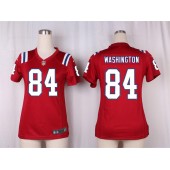 Women Nike New England Patriots #84 Washington Game Red Alternate NFL Jersey