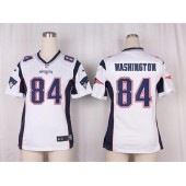 Women Nike New England Patriots #84 Washington Game White NFL Jersey
