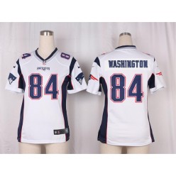 Women Nike New England Patriots #84 Washington Game White NFL Jersey