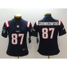 Women Nike New England Patriots #87 Rob Gronkowski Navy Blue 2016 Color Rush NFL Jersey