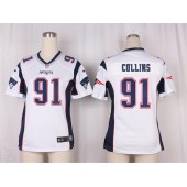 Women Nike New England Patriots #91 Jamie Collins Game White NFL Jersey