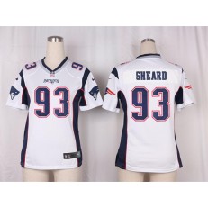 Women Nike New England Patriots #93 Jabaal Sheard Game White NFL Jersey