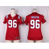 Women Nike New England Patriots #96 Knighton Game Red Alternate NFL Jersey