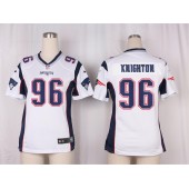 Women Nike New England Patriots #96 Knighton Game White NFL Jersey