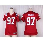 Women Nike New England Patriots #97 Alan Branch Game Red Alternate NFL Jersey