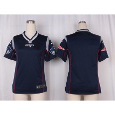 Women Nike New England Patriots Blank Game Navy Blue Team Color NFL Jersey