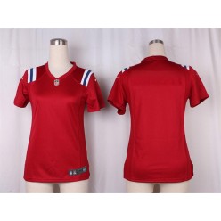 Women Nike New England Patriots Blank Game Red Alternate NFL Jersey