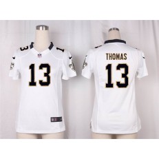 Women Nike New Orleans Saints #13 Michael Thomas Game White NFL Jersey
