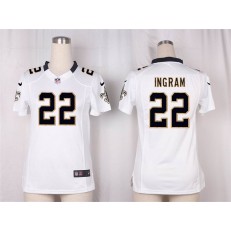 Women Nike New Orleans Saints #22 Mark Ingram Game White NFL Jersey