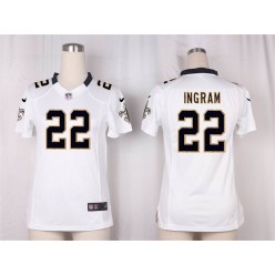 Women Nike New Orleans Saints #22 Mark Ingram Game White NFL Jersey