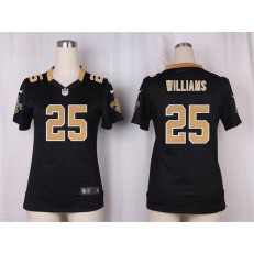 Women Nike New Orleans Saints #25 P. J. Williams Game Black Team Color NFL Jersey