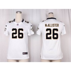 Women Nike New Orleans Saints #26 McAllister Game White NFL Jersey