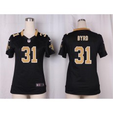 Women Nike New Orleans Saints #31 Jairus Byrd Game Black Team Color NFL Jersey