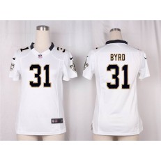 Women Nike New Orleans Saints #31 Jairus Byrd Game White NFL Jersey