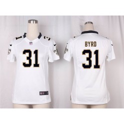 Women Nike New Orleans Saints #31 Jairus Byrd Game White NFL Jersey