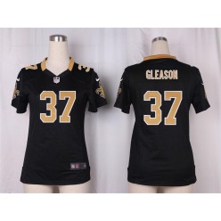 Women Nike New Orleans Saints #37 Gleason Game Black Team Color NFL Jersey
