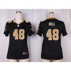 Women Nike New Orleans Saints #48 Vonn Bell Game Black Team Color NFL Jersey
