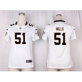 Women Nike New Orleans Saints #51 Sam Mills Game White NFL Jersey