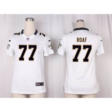 Women Nike New Orleans Saints #77 Willie Roaf Game White NFL Jersey
