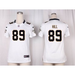 Women Nike New Orleans Saints #89 Josh Hill Game White NFL Jersey