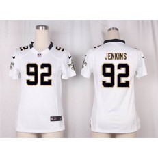 Women Nike New Orleans Saints #92 John Jenkins Game White NFL Jersey