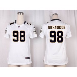 Women Nike New Orleans Saints #98 Richardson Game White NFL Jersey