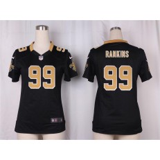 Women Nike New Orleans Saints #99 Sheldon Rankins Game Black Team Color NFL Jersey