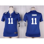 Women Nike New York Giants #11 Phil Simms Game Royal Blue Team Color NFL Jersey