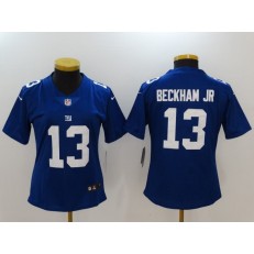 Women Nike New York Giants #13 Odell Beckham Jr Blue Vapor Untouchable NFL Limited Jersey