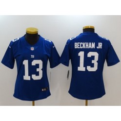 Women Nike New York Giants #13 Odell Beckham Jr Blue Vapor Untouchable NFL Limited Jersey