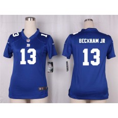Women Nike New York Giants #13 Odell Beckham Jr Game Royal Blue Team Color NFL Jersey