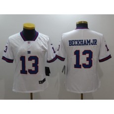 Women Nike New York Giants #13 Odell Beckham Jr White Color Rush NFL Jersey