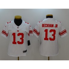 Women Nike New York Giants #13 Odell Beckham Jr White Vapor Untouchable NFL Limited Jersey