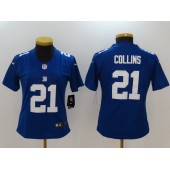 Women Nike New York Giants #21 Landon Collins Blue Vapor Untouchable NFL Limited Jersey