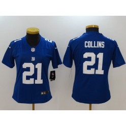 Women Nike New York Giants #21 Landon Collins Blue Vapor Untouchable NFL Limited Jersey