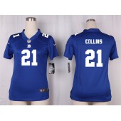 Women Nike New York Giants #21 Landon Collins Game Royal Blue Team Color NFL Jersey
